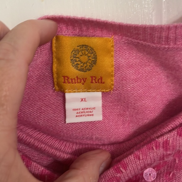 Valentine's!!! Ruby Red- pink - 2 piece with sequins/cardigan/flower design - Picture 7 of 12